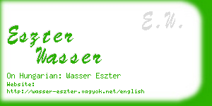 eszter wasser business card